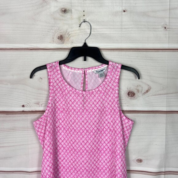 Tommy Bahama Dress Womens S Pink Bahama Coast Lovely Lattice Sleeveless Tank - Picture 3 of 7